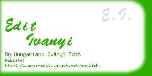edit ivanyi business card