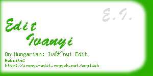 edit ivanyi business card